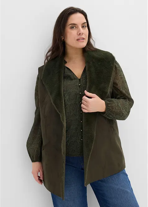 Gilet sans manches en peluche, bonprix