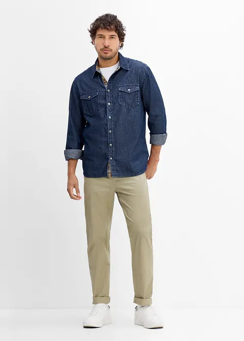Chemise en jean 100% coton, bonprix