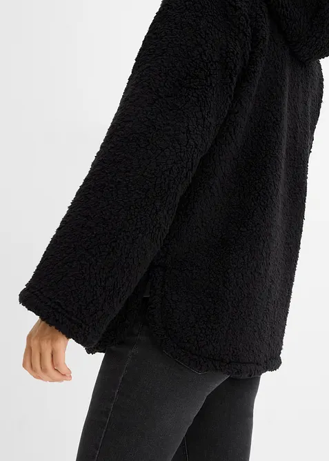 Teddy-Fleece Jacke in A-Linie mit Seitenschlitzen, bonprix