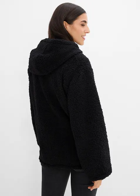 Veste en sherpa coupe trap&egrave;ze avec fentes lat&eacute;rales, bonprix