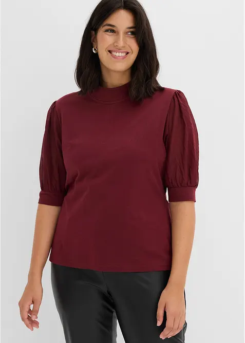 T-shirt en coton et mesh, bonprix