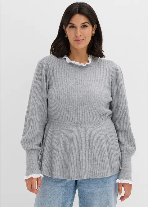 Pullover mit Blusen-Einsatz, bonprix