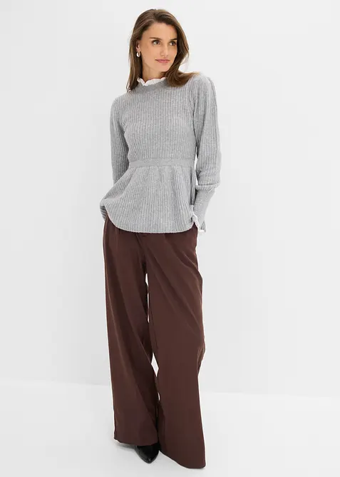 Pullover mit Blusen-Einsatz, bonprix