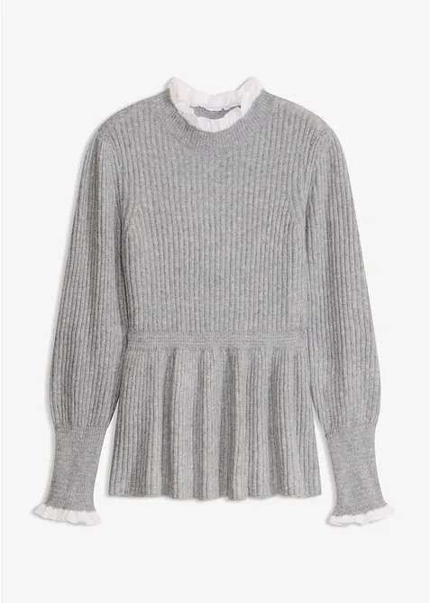 Pullover mit Blusen-Einsatz, bonprix