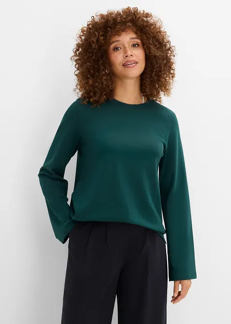 Langarmshirt aus reiner Bio-Baumwolle, bonprix