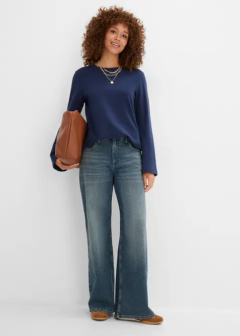 T-shirt manches longues 100% coton, bonprix