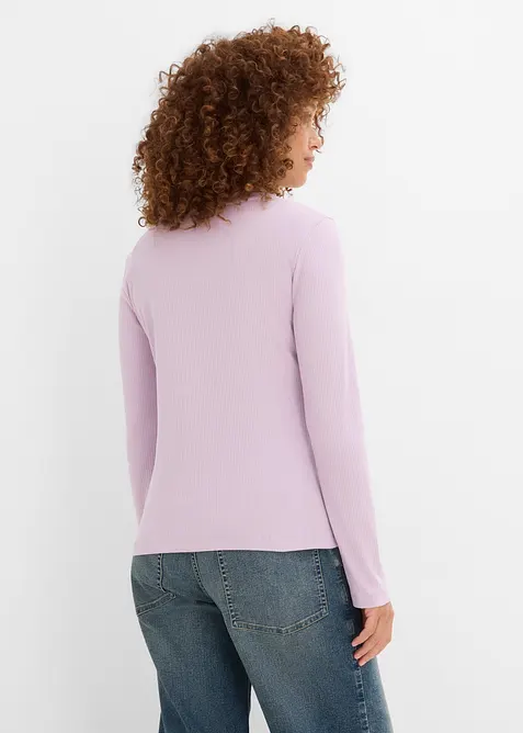 T-shirt c&ocirc;tel&eacute; manches longues 100&nbsp;% coton, bonprix