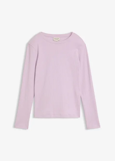T-shirt c&ocirc;tel&eacute; manches longues 100&nbsp;% coton, bonprix