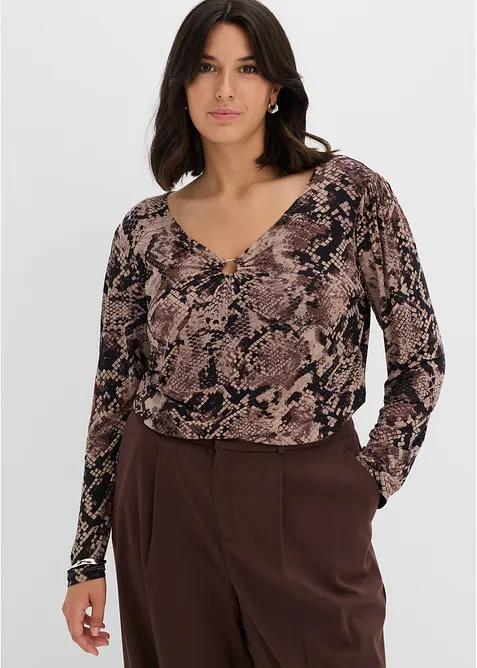 Langarmshirt mit Accessoire, bonprix