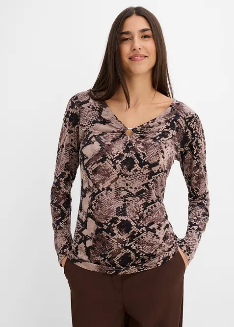 T-shirt manches longues avec accessoire, bonprix