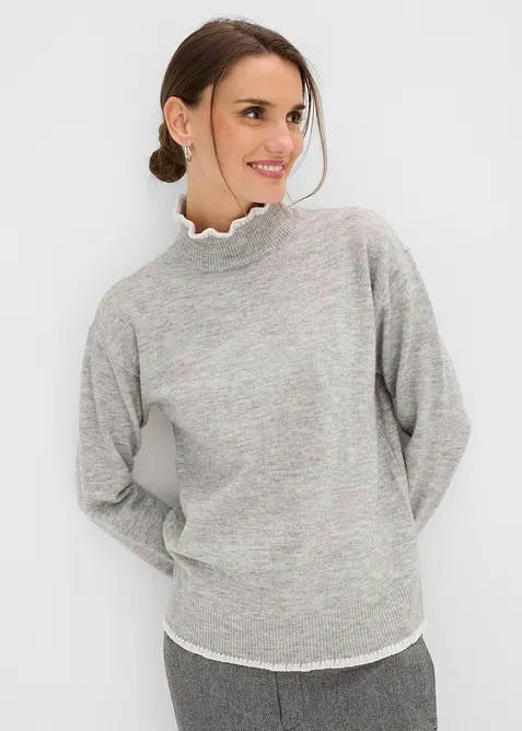 Pullover mit Stehkragen, bonprix