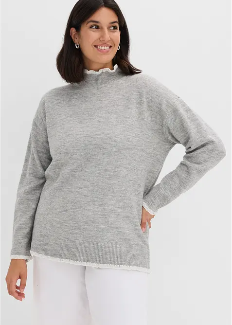 Pull &agrave; col montant, bonprix