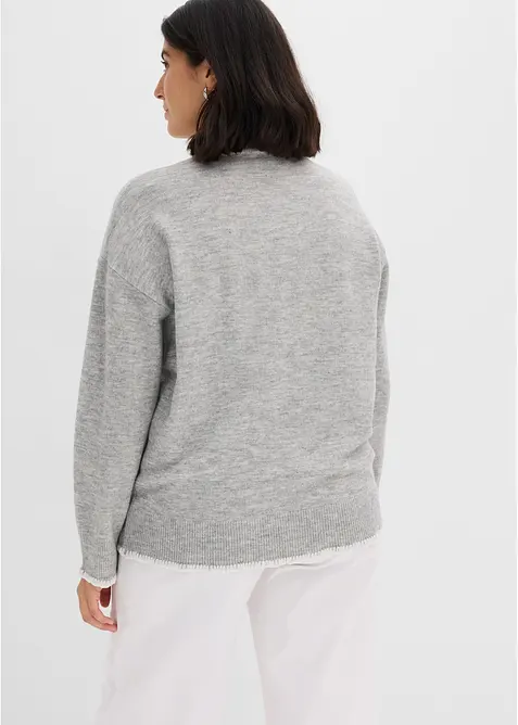 Pull &agrave; col montant, bonprix