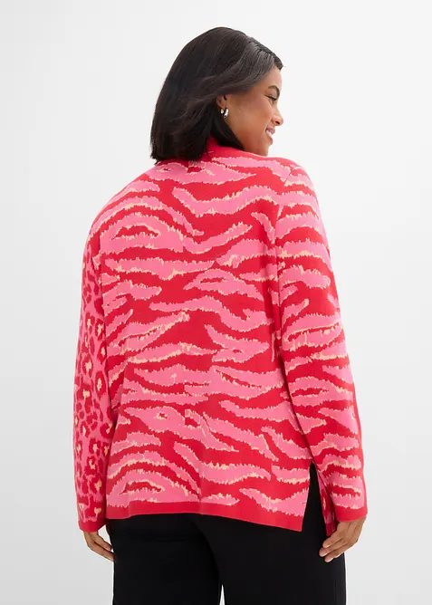Feinstrickpullover im Animal-Design, bonprix