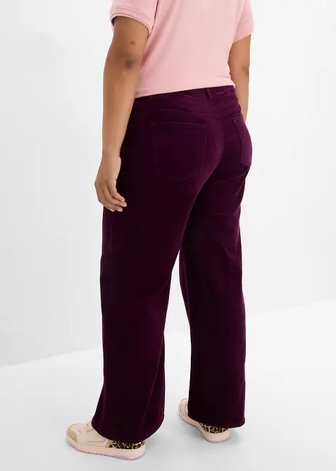 Pantalon en velours c&ocirc;tel&eacute;, coton extensible, bonprix