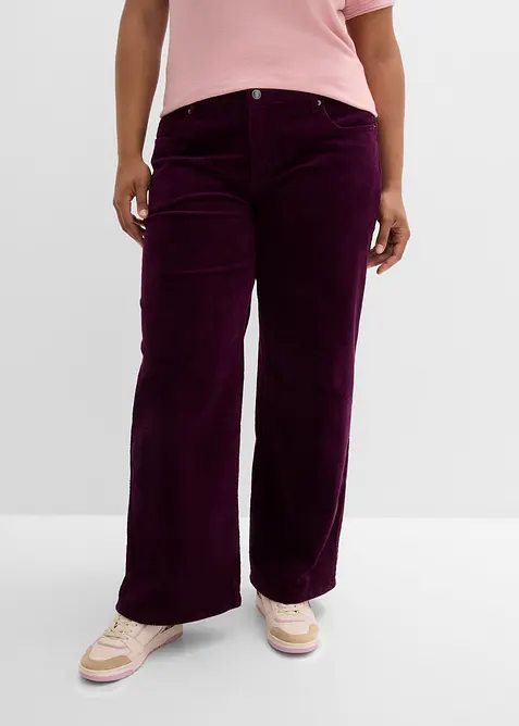 Pantalon en velours c&ocirc;tel&eacute;, coton extensible, bonprix