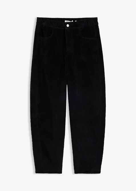 Barrel-Cordhose aus Baumwoll-Mix, bonprix
