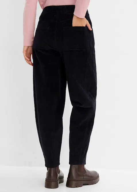 Barrel-Cordhose aus Baumwoll-Mix, bonprix
