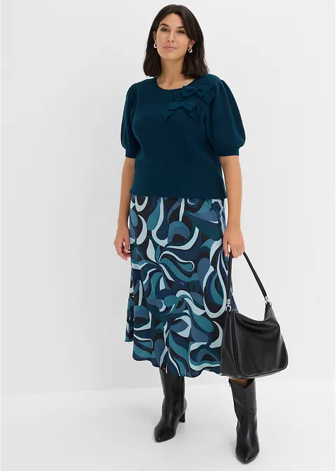 Pullover mit Schleifen-Applikation, bonprix