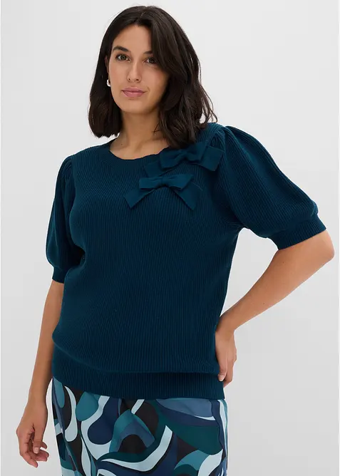 Pullover mit Schleifen-Applikation, bonprix
