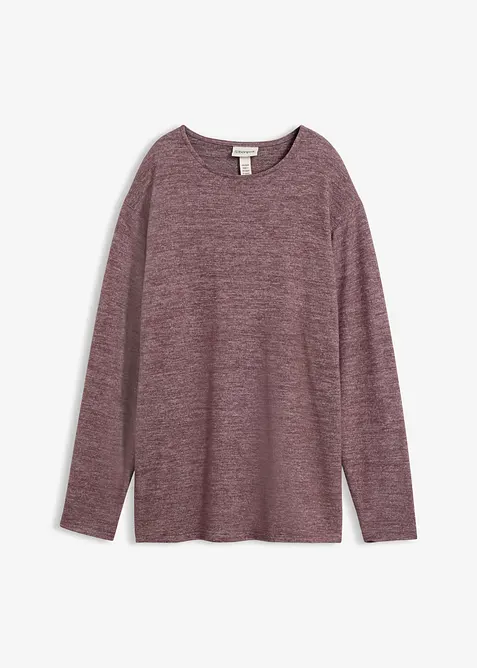 Sweat-shirt long aspect maille, bonprix