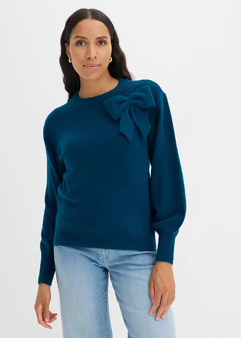 Pullover mit Schleifen-Applikation, bonprix