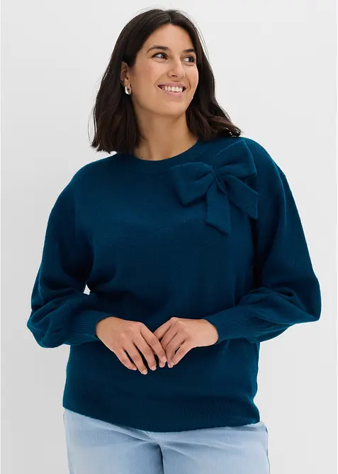 Pullover mit Schleifen-Applikation, bonprix