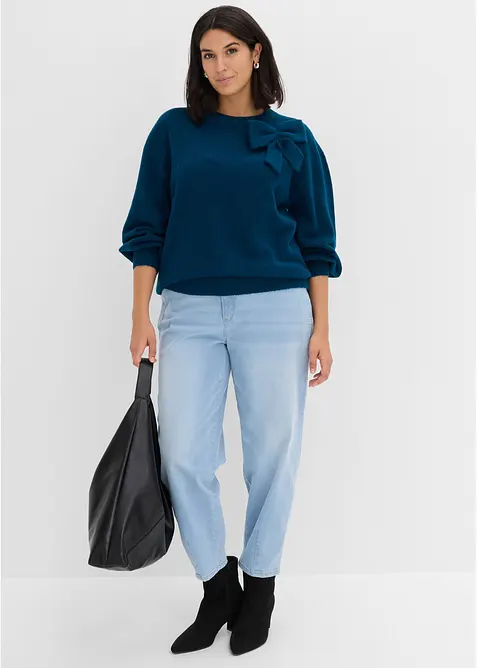Pullover mit Schleifen-Applikation, bonprix