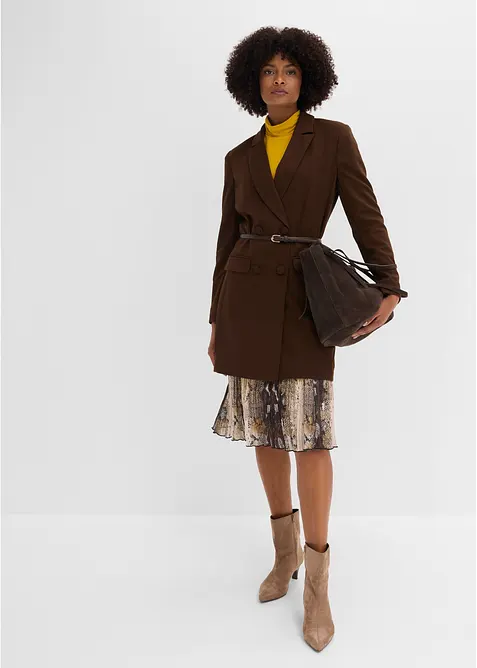 Blazer long en Punto di Roma, bonprix
