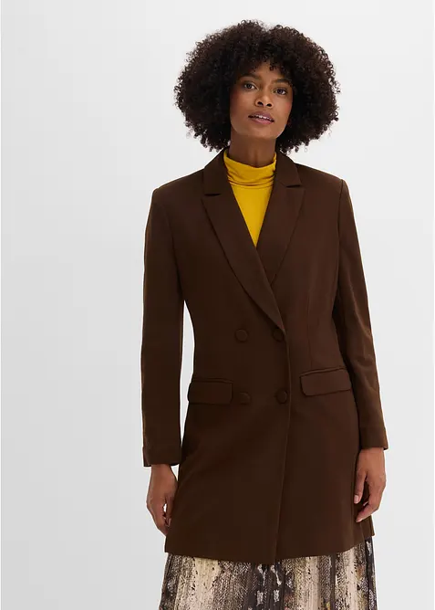 Blazer long en Punto di Roma, bonprix
