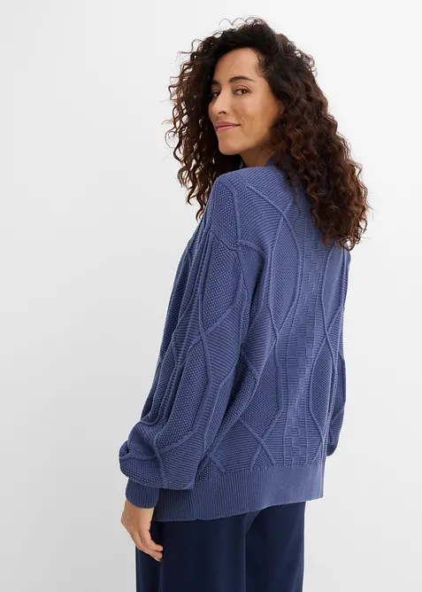Strickjacke mit Zopfmuster, bonprix