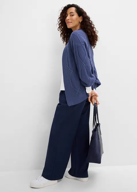 Strickjacke mit Zopfmuster, bonprix