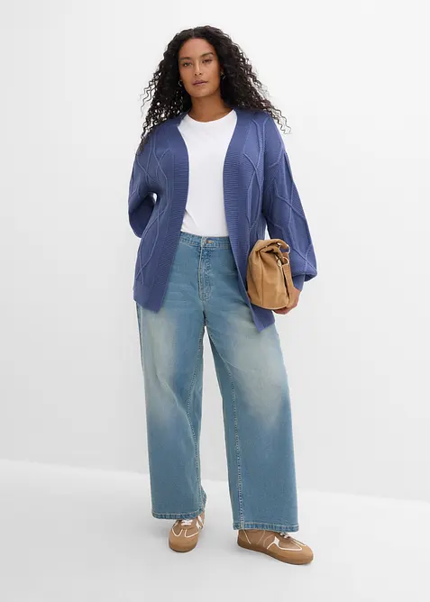 Strickjacke mit Zopfmuster, bonprix