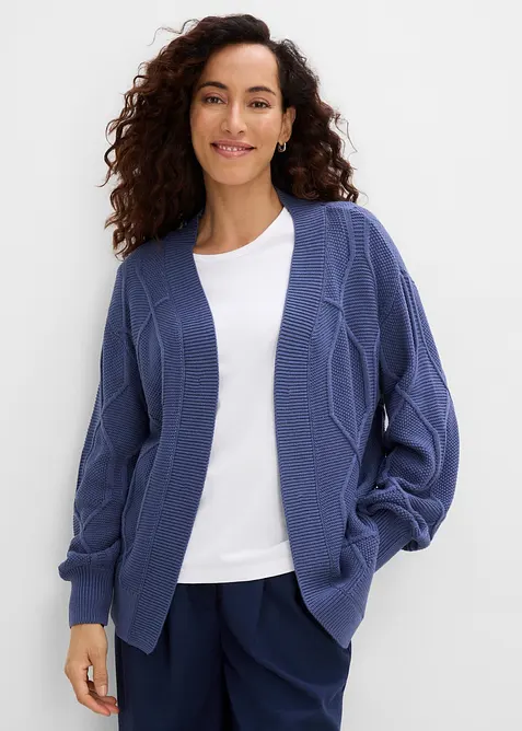 Strickjacke mit Zopfmuster, bonprix