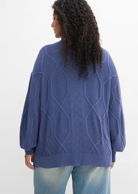Strickjacke mit Zopfmuster, bonprix