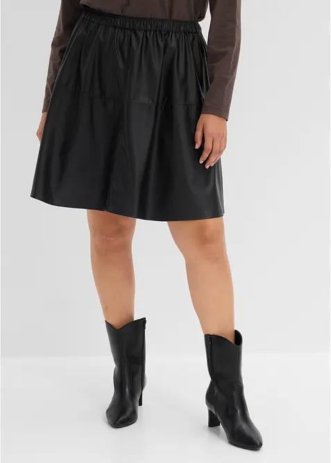 Jupe courte enduite, bonprix