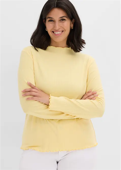 Figurbetontes Rippshirt, bonprix