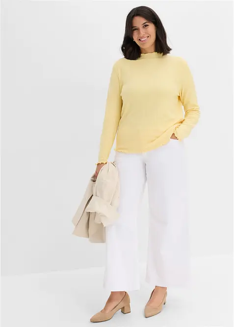 Figurbetontes Rippshirt, bonprix
