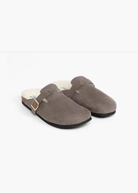 Pantoufles fourr&eacute;es, bonprix