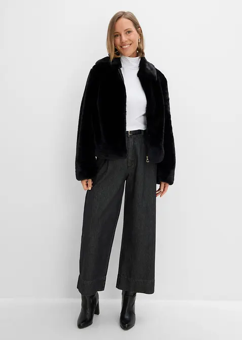 Fellimitat-Jacke, bonprix