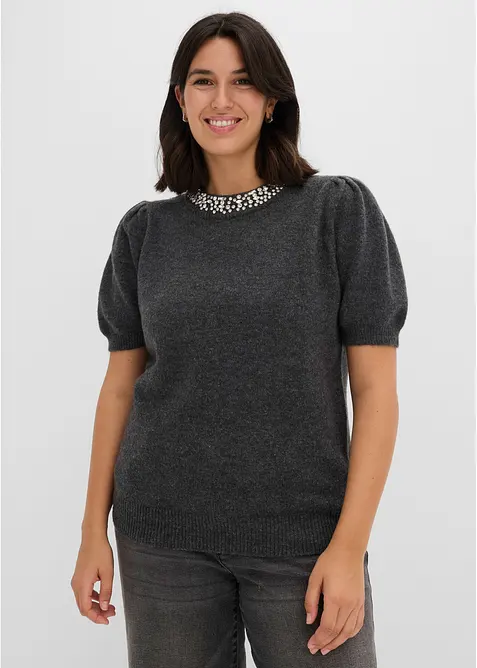 Pullover mit Strass-Applikation, bonprix