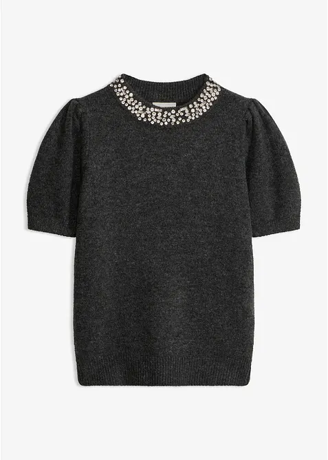 Pull avec application de strass, bonprix