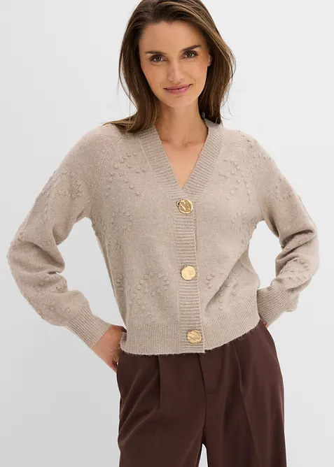 Texturierte Strickjacke, bonprix