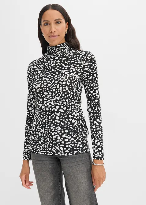 T-shirt manches longues en viscose douce et extensible, bonprix