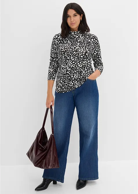 Langarmshirt aus softem Viskose-Mix, bonprix