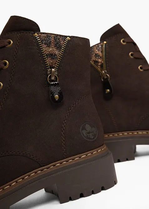 Gef&uuml;tterte Rieker Schn&uuml;r-Boots, Rieker