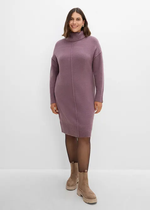 Robe en maille avec couture d&eacute;corative, bonprix