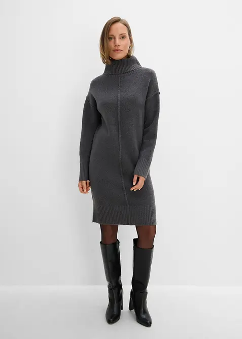 Robe en maille avec couture d&eacute;corative, bonprix