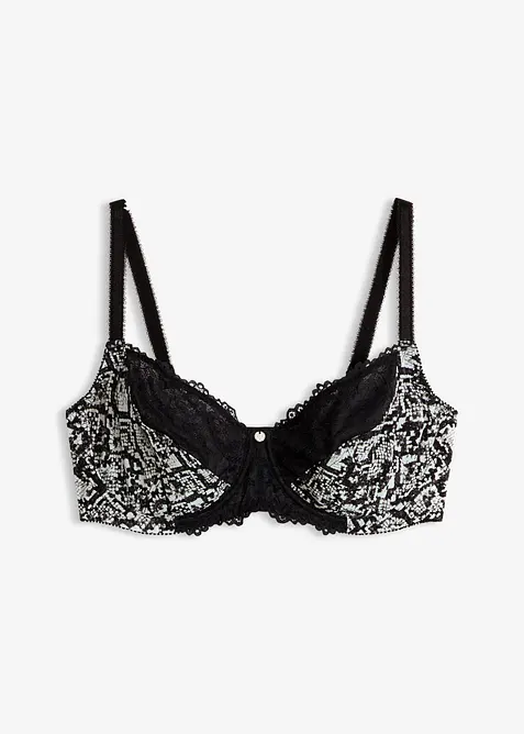 Soutien-gorge &agrave; armatures et mesh imprim&eacute;, bonprix