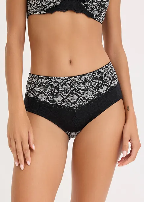 Culotte maxi &agrave; mesh imprim&eacute;, bonprix